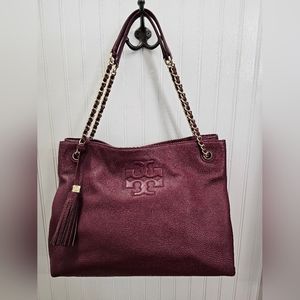 Tory Burch Cabernet Leather Handbag